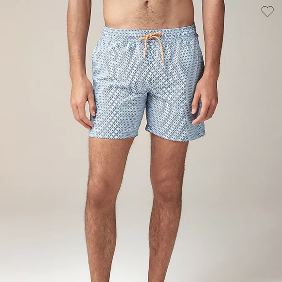 J.Crew 6'' stretch swim trunk in print with ECONYL nylon Size XL - Picture 1 of 10